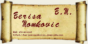 Beriša Momković vizit kartica